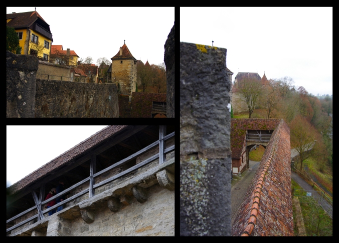 Rothenburg ob der Tauber, Germany - Christmas 2016. The walls of Rothenburg.